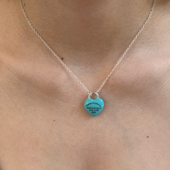 Tiffany & Co. 925 Silver Necklace Heart Pendant authentic 100% - Picture 3 of 11